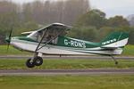 G-RDNS @ EGCV - Vintage Piper fly in, Sleap - by Chris Hall