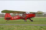 G-AGXN @ EGCV - Vintage Piper fly in, Sleap - by Chris Hall