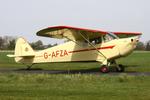 G-AFZA @ EGCV - Vintage Piper fly in, Sleap - by Chris Hall