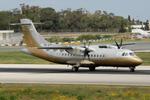 5A-ATR @ LMML - ATR 42-500 reg 5A-ATR of Libyan Express taxying down the runway at Malta. - by raymond