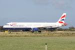 G-EUXE @ LMML - Airbus A321-231 reg G-EUXE of British Airways lining up RW31 for departure from Malta. - by raymond