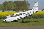 N7954J @ EGBR - Nose wheel collapsed on landing at Breighton - EGBR - by Chris Hall