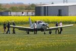 N7954J @ EGBR - being recovered after a nose wheel collapse on landing at Breighton - EGBR - by Chris Hall