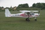 G-NBOX @ EGHP - G-NBOX 2014 Red-Air UK Ikarus C42 FB100 Bravo Popham Microlight Fly In - by PhilR