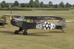 G-BKHG @ EGTH - 44-79766 (G-BKHG) 1944 Piper J-3C-65 Cub (L-4H Grasshopper) Military Day Old Warden