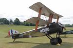 G-BOCK @ EGTH - 'N6290' (G-BOCK) 1988 Northern Aeroplane Workshops replica Sopwith Triplane Military Day Old Warden 31.05.25