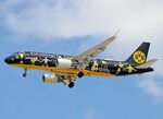 D-AEWM @ LEBL - Landing rwy 24R in Borussia Dortmund c/s - by Shunn311