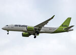 YL-ABP @ LEBL - Landing rwy 06L - by Shunn311