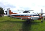 G-ANUW - De Havilland D.H.104 Dove 6 (with temporary flat-top cockpit canopy) at the East Midlands Aeropark, Castle Donington - by Ingo Warnecke
