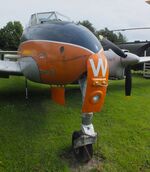 G-ANUW - De Havilland D.H.104 Dove 6 (with temporary flat-top cockpit canopy) at the East Midlands Aeropark, Castle Donington - by Ingo Warnecke