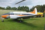 G-ANUW - De Havilland D.H.104 Dove 6 (with temporary flat-top cockpit canopy) at the East Midlands Aeropark, Castle Donington - by Ingo Warnecke