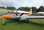 G-ANUW - De Havilland D.H.104 Dove 6 (with temporary flat-top cockpit canopy) at the East Midlands Aeropark, Castle Donington - by Ingo Warnecke