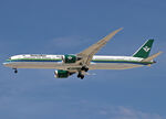 HZ-AR32 @ LEBL - Landing rwy 24R in new c/s - by Shunn311