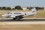 AS1126 @ LMML - Hawker Beechcraft B200 King Air reg AS1126 of the Armed Forces of Malta on the taxiway preparing to depart for a local sortie. - by raymond