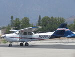 N5961J @ POC - Parked in ATP auxiliary lot - by Helicopterfriend
