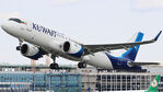 9K-AKN @ LOWW - Lifting off from runway 29 with the terminal 3 south expansion under construction in the backdrop