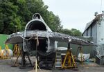XP706 - English Electric Lightning F3 (front and aft fuselage separated, here aft fuselage) being restored at the Aeroventure South Yorkshire Aircraft Museum, Doncaster