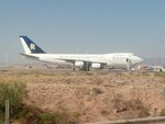 N787RR @ KTUS - Boeing's test aircraft for the Trent-1000 787 engines parked at Tucson International Airport.  Officially a 747-200, technically a 747-267B, with outboard Trent-1000 engines.  KTUS is a Class C airspace in southern Arizona, Southwest US. - by Ehud Gavron