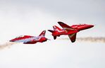XX321 @ EGSV - Low level x-over in the Red Arrows display at the Old Buckenham Airshow 2025 - by Chris Holtby