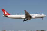 TC-LNC @ LMML - Airbus A330-303 reg TC-LNC of Turkish Airlines on final approach for RW31 landing in Malta from Istanbul. - by raymond