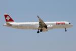 HB-JPA @ LMML - Swiss Airbus A321-271NX reg HB-JPA on approach for RW31, landing in Malta. - by raymond