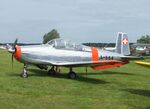 F-AZQQ @ EDOI - Pilatus P3-05 at Bienenfarm airfield during the 2025 Quax Bücker-Treffen (Bücker-Meeting) and Vintage Aerobatic World Championships