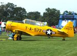 D-FATE @ EDOI - Canadian Car & Foundry (CCF) Harvard Mk4 (North American T-6) at Bienenfarm airfield during the 2025 Quax Bücker-Treffen (Bücker-Meeting) and Vintage Aerobatic World Championships
