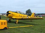 D-FATE @ EDOI - Canadian Car & Foundry (CCF) Harvard Mk4 (North American T-6) at Bienenfarm airfield during the 2025 Quax Bücker-Treffen (Bücker-Meeting) and Vintage Aerobatic World Championships