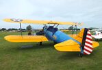 N178MD @ EDOI - Boeing (Stearman) B75N1 at Bienenfarm airfield during the 2025 Quax Bücker-Treffen (Bücker-Meeting) and Vintage Aerobatic World Championships