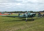 D-ENKM @ EDOI - Heliopolis Gomhouria Mk6 (reengined post war Bücker Bü 181 Bestmann) at Bienenfarm airfield during the 2025 Quax Bücker-Treffen (Bücker-Meeting) and Vintage Aerobatic World Championships - by Ingo Warnecke