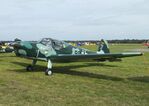 D-ENKM @ EDOI - Heliopolis Gomhouria Mk6 (reengined post war Bücker Bü 181 Bestmann) at Bienenfarm airfield during the 2025 Quax Bücker-Treffen (Bücker-Meeting) and Vintage Aerobatic World Championships - by Ingo Warnecke