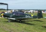 D-EAJA @ EDOI - SAAB 91D-2 Safir at Bienenfarm airfield during the 2025 Quax Bücker-Treffen (Bücker-Meeting) and Vintage Aerobatic World Championships - by Ingo Warnecke