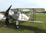 D-EIII @ EDOI - Bücker Bü 133C Jungmeister at Bienenfarm airfield during the 2025 Quax Bücker-Treffen (Bücker-Meeting) and Vintage Aerobatic World Championships - by Ingo Warnecke