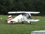 D-EIII @ EDOI - Bücker Bü 133C Jungmeister at Bienenfarm airfield during the 2025 Quax Bücker-Treffen (Bücker-Meeting) and Vintage Aerobatic World Championships - by Ingo Warnecke