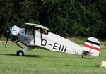 D-EIII @ EDOI - Bücker Bü 133C Jungmeister at Bienenfarm airfield during the 2025 Quax Bücker-Treffen (Bücker-Meeting) and Vintage Aerobatic World Championships - by Ingo Warnecke