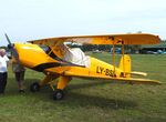 LY-BSI @ EDOI - Serwis Samolotów Historycznych (SSH, Historic Aircraft Services) T-131PA Jungmann at Bienenfarm airfield during the 2025 Quax Bücker-Treffen (Bücker-Meeting) and Vintage Aerobatic World Championships