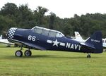 D-FSIX @ EDOI - Canadian Car & Foundry (CCF) Harvard Mk4 (North American T-6) at Bienenfarm airfield during the 2025 Quax Bücker-Treffen (Bücker-Meeting) and Vintage Aerobatic World Championships - by Ingo Warnecke