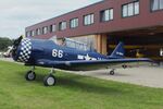 D-FSIX @ EDOI - Canadian Car & Foundry (CCF) Harvard Mk4 (North American T-6) at Bienenfarm airfield during the 2025 Quax Bücker-Treffen (Bücker-Meeting) and Vintage Aerobatic World Championships - by Ingo Warnecke