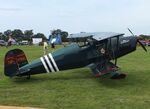 SP-YBK @ EDOI - Janusz Karasiewicz SSH T-131 conversion to Bü 133PA Jungmeister with LOM M337 inline engine at Bienenfarm airfield during the 2025 Quax Bücker-Treffen (Bücker-Meeting) and Vintage Aerobatic World Championships - by Ingo Warnecke
