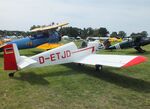 D-ETJD @ EDOI - Druine (Stark) D.31D-1 Turbulent at Bienenfarm airfield during the 2025 Quax Bücker-Treffen (Bücker-Meeting) and Vintage Aerobatic World Championships