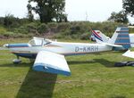 D-KMRH @ EDOI - Scheibe SF-25C Rotax-Falke at Bienenfarm airfield during the 2025 Quax Bücker-Treffen (Bücker-Meeting) and Vintage Aerobatic World Championships - by Ingo Warnecke