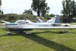 D-KMRH @ EDOI - Scheibe SF-25C Rotax-Falke at Bienenfarm airfield during the 2025 Quax Bücker-Treffen (Bücker-Meeting) and Vintage Aerobatic World Championships - by Ingo Warnecke