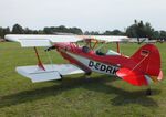 D-EDRK @ EDOI - EAA Acro Sport II at Bienenfarm airfield during the 2025 Quax Bücker-Treffen (Bücker-Meeting) and Vintage Aerobatic World Championships