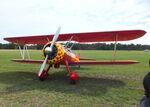 D-EMDV @ EDOI - Boeing (Stearman) PT-13D Kaydet / E75N1 at Bienenfarm airfield during the 2025 Quax Bücker-Treffen (Bücker-Meeting) and Vintage Aerobatic World Championships - by Ingo Warnecke