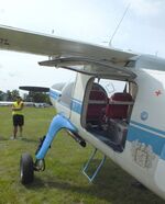 D-EGVC @ EDOI - Dornier Do 27J-1 at Bienenfarm airfield during the 2025 Quax Bücker-Treffen (Bücker-Meeting) and Vintage Aerobatic World Championships