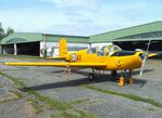 LN-LFK @ EDOI - SAAB 91B-2 Safir at Bienenfarm airfield during the 2025 Quax Bücker-Treffen (Bücker-Meeting) and Vintage Aerobatic World Championships