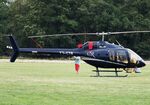 T7-CTR @ EDOI - Bell 505 Jet Ranger X at Bienenfarm airfield during the 2025 Quax Bücker-Treffen (Bücker-Meeting) and Vintage Aerobatic World Championships