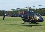 T7-CTR @ EDOI - Bell 505 Jet Ranger X at Bienenfarm airfield during the 2025 Quax Bücker-Treffen (Bücker-Meeting) and Vintage Aerobatic World Championships