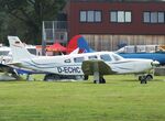 D-ECHC @ EDOI - Piper PA-32R-301 Saratoga SP at Bienenfarm airfield during the 2025 Quax Bücker-Treffen (Bücker-Meeting) and Vintage Aerobatic World Championships