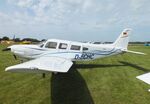 D-ECHC @ EDOI - Piper PA-32R-301 Saratoga SP at Bienenfarm airfield during the 2025 Quax Bücker-Treffen (Bücker-Meeting) and Vintage Aerobatic World Championships